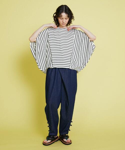FRAPBOIS（フラボア）の「ドルマンタックT（Tシャツ/カットソー・レディース・ブラック系その他/ホワイト系その他/グリーン系その他/ブルー系その他・1）」の22枚目の写真