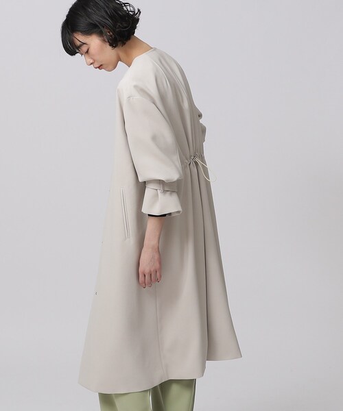 GALLEST（ギャレスト）の「◆リラックスクルーネックコート（ノーカラーコート・レディース・ベージュ/ナチュラル・38/34）」の5枚目の写真