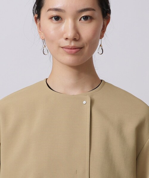 GALLEST（ギャレスト）の「◆リラックスクルーネックコート（ノーカラーコート・レディース・ベージュ/ナチュラル・38/34）」の12枚目の写真