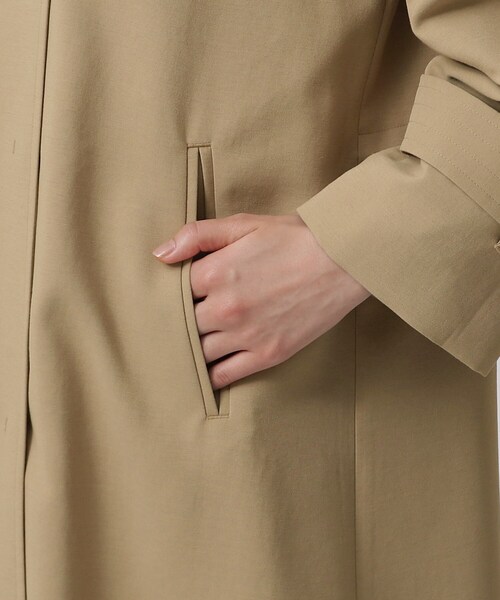 GALLEST（ギャレスト）の「◆リラックスクルーネックコート（ノーカラーコート・レディース・ベージュ/ナチュラル・38/34）」の15枚目の写真