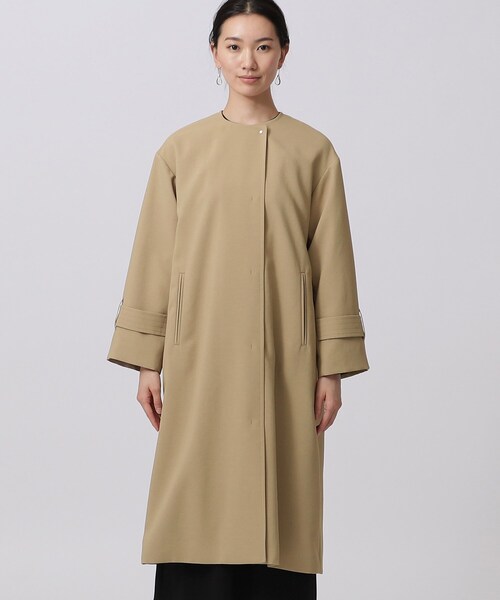 GALLEST（ギャレスト）の「◆リラックスクルーネックコート（ノーカラーコート・レディース・ベージュ/ナチュラル・38/34）」の20枚目の写真