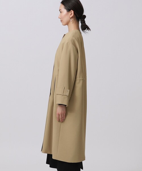 GALLEST（ギャレスト）の「◆リラックスクルーネックコート（ノーカラーコート・レディース・ベージュ/ナチュラル・38/34）」の21枚目の写真