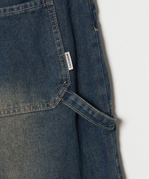 ALL RUNS(オールランズ)の「wide painter denim pants/ワイドペインターデニムパンツ ルーズシルエット ユニセックス ヴィンテージ調(デニムパンツ・メンズ・ブルー・M/L/XL)」の6枚目の写真