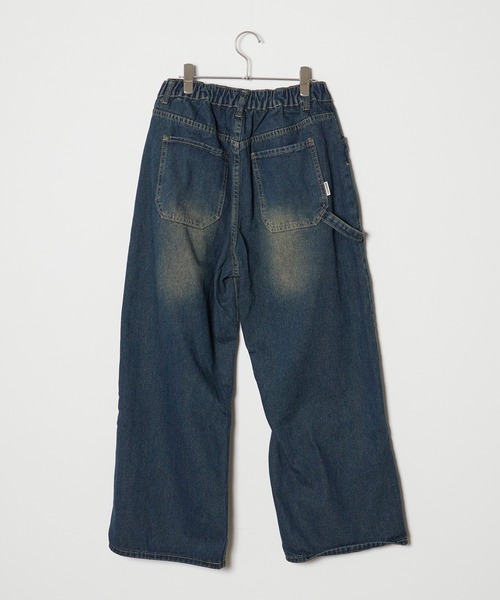 ALL RUNS(オールランズ)の「wide painter denim pants/ワイドペインターデニムパンツ ルーズシルエット ユニセックス ヴィンテージ調(デニムパンツ・メンズ・ブルー・M/L/XL)」の13枚目の写真