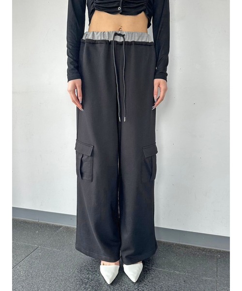 EGOIST(エゴイスト)の「コントラストトリムスウェットカーゴパンツ(カーゴパンツ・レディース・ブラック/グレー・FREE)」の14枚目の写真