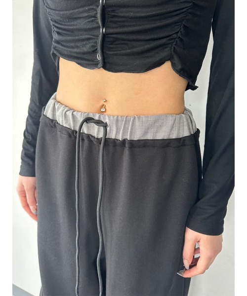 EGOIST(エゴイスト)の「コントラストトリムスウェットカーゴパンツ(カーゴパンツ・レディース・ブラック/グレー・FREE)」の17枚目の写真