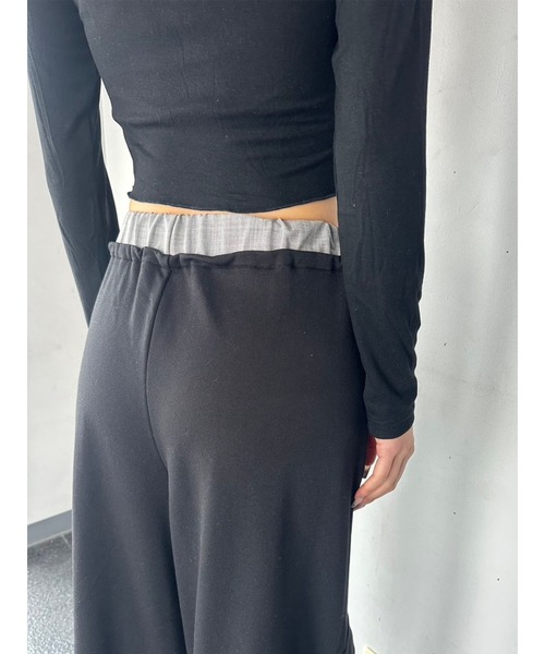 EGOIST(エゴイスト)の「コントラストトリムスウェットカーゴパンツ(カーゴパンツ・レディース・ブラック/グレー・FREE)」の7枚目の写真