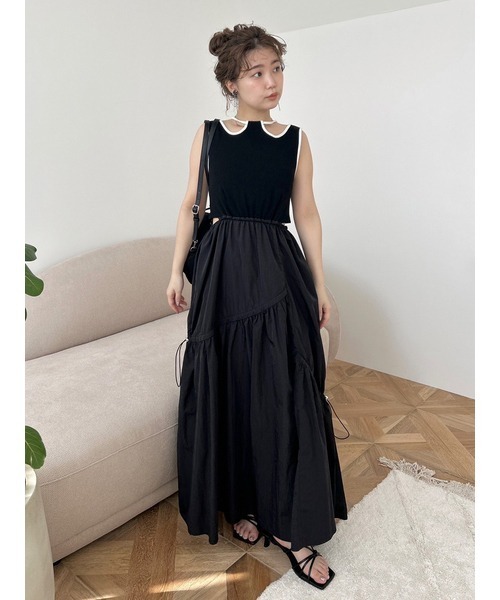 【本物保証】 LILY BROWN（リリーブラウン）の「カットコンビドロスト ワンピース