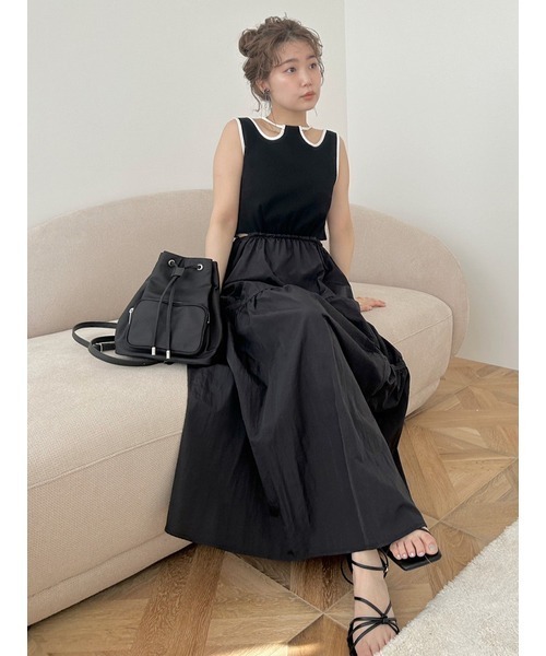 最安価格 LILY BROWN（リリーブラウン）の「カットコンビドロスト ワンピース