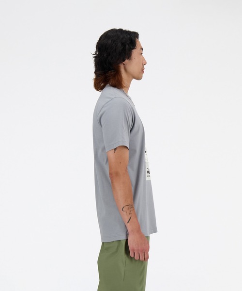NEW BALANCE（ニューバランス）の「New Balance Poster ショートスリーブTシャツ（Tシャツ/カットソー・メンズ・グレー/ブラック・SMALL/MEDIUM/LARGE/X-LARGE/XX-LARGE）」の7枚目の写真
