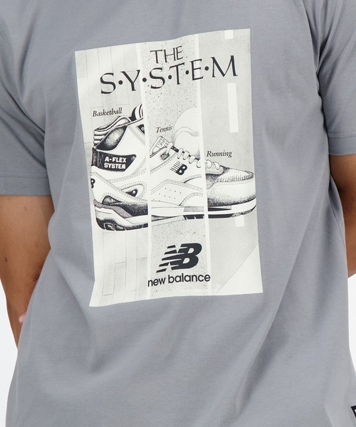 NEW BALANCE（ニューバランス）の「New Balance Poster ショートスリーブTシャツ（Tシャツ/カットソー・メンズ・グレー/ブラック・SMALL/MEDIUM/LARGE/X-LARGE/XX-LARGE）」の3枚目の写真