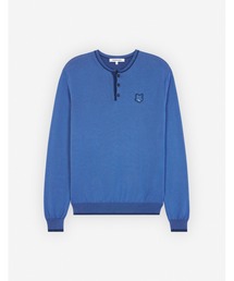 Maison Kitsune（メゾンキツネ）の「BOLD FOX HEAD PATCH REGULAR HENLEY JUMPER（ニット/セーター・メンズ）」
