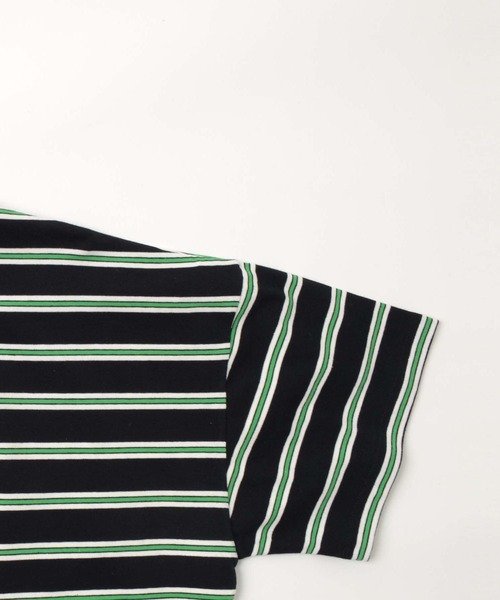 GLAZOS(グラソス)の「ボーダー・ワンポイント刺繍Tシャツ(Tシャツ/カットソー・キッズ・ホワイト/グレー/ブラック・170cm/160cm/150cm/140cm)」の7枚目の写真