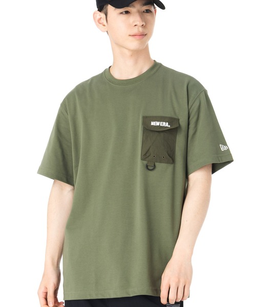 NEW ERA(ニューエラ)の「ニューエラ 韓国企画 半袖Tシャツ ポケット(Tシャツ/カットソー・メンズ・カーキ/グレー・XXL/XL/M/S/L)」の2枚目の写真