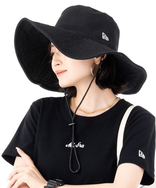 NEW ERA（ニューエラ）の「ニューエラハット つば広 UVケア ONSPOTZ別注（ハット・レディース・カーキ/ストーン/ブラック/ダークグレー・L/XL/M/L/S/M）」の21枚目の写真