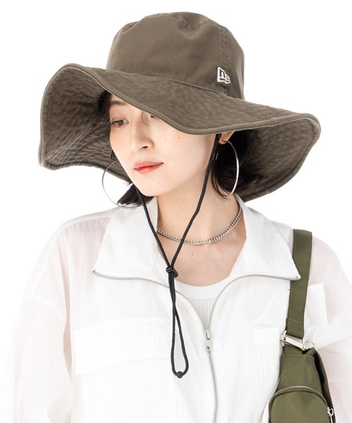 NEW ERA ニューエラハット つば広 UVケア ONSPOTZ別注 : ONSPOTZ
