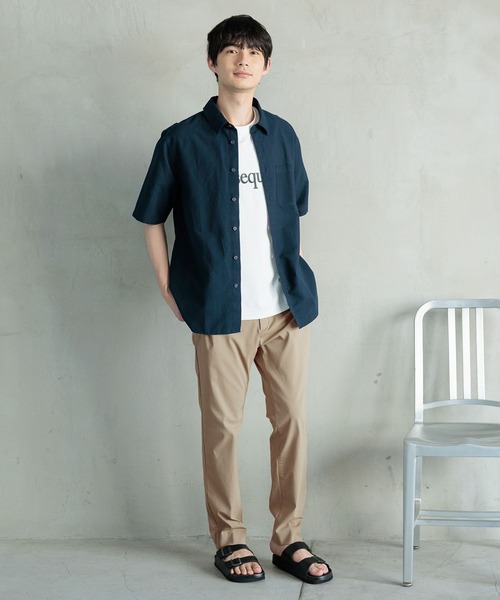 GLOBAL WORK(グローバルワーク)の「イージーケアリネンシャツ/レギュラーカラー/半袖/986845(シャツ/ブラウス・メンズ・ミント/ネイビー/ホワイト系その他7/グレー/ブルー/オフホワイト/ライトイエロー・SMALL/MEDIUM/LARGE/X-LARGE)」の17枚目の写真