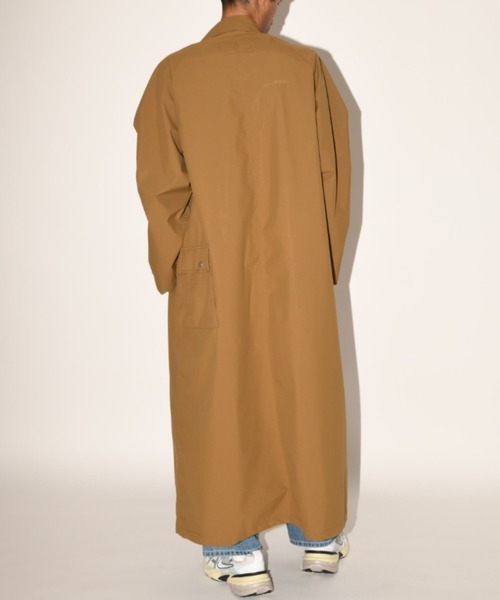 撥水生地使用】ステンカラーロングコート/Soutien collar long coat