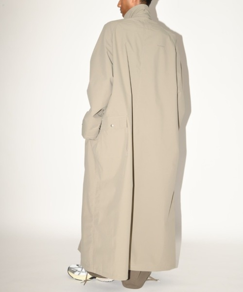 撥水生地使用】ステンカラーロングコート/Soutien collar long coat