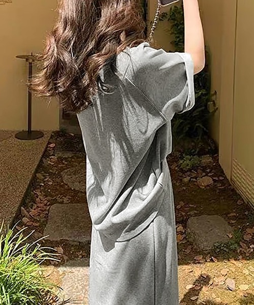 Girly Doll(ガーリードール)の「セットアップ Tシャツ&イージースカート(セットアップ・レディース・グレー/グリーン・L/M)」の14枚目の写真