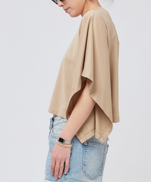 AP STUDIO（エーピーストゥディオ）の「ポンチョTシャツ（Tシャツ/カットソー・レディース・ベージュ/ブラック/ホワイト・FREE）」の9枚目の写真