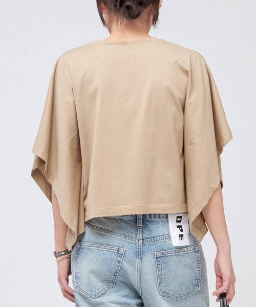 AP STUDIO（エーピーストゥディオ）の「ポンチョTシャツ（Tシャツ/カットソー・レディース・ベージュ/ブラック/ホワイト・FREE）」の10枚目の写真