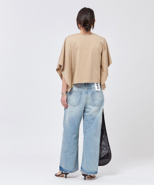 AP STUDIO（エーピーストゥディオ）の「ポンチョTシャツ（Tシャツ/カットソー・レディース・ベージュ/ブラック/ホワイト・FREE）」の13枚目の写真