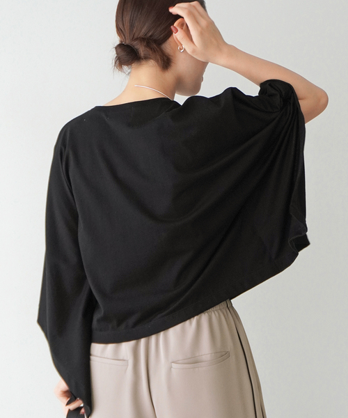 AP STUDIO（エーピーストゥディオ）の「ポンチョTシャツ（Tシャツ/カットソー・レディース・ベージュ/ブラック/ホワイト・FREE）」の15枚目の写真