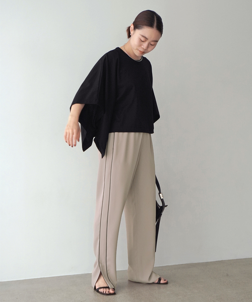 AP STUDIO（エーピーストゥディオ）の「ポンチョTシャツ（Tシャツ/カットソー・レディース・ベージュ/ブラック/ホワイト・FREE）」の17枚目の写真