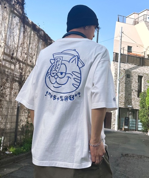 A'gem(エージェム)の「A'GEM/9 × .kom 『A'gem/エージェム』 シンプル猫CAT半袖Tシャツ(Tシャツ/カットソー・メンズ・ライトグレー/ホワイト/ブラック/ブラウン・M/L)」の6枚目の写真