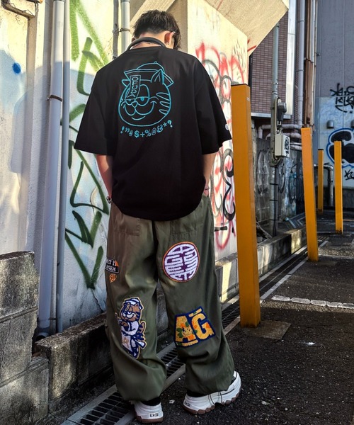 A'gem(エージェム)の「A'GEM/9 × .kom 『A'gem/エージェム』 シンプル猫CAT半袖Tシャツ(Tシャツ/カットソー・メンズ・ライトグレー/ホワイト/ブラック/ブラウン・M/L)」の11枚目の写真