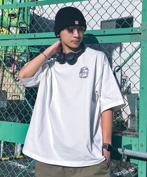 A'gem(エージェム)の「A'GEM/9 × .kom 『A'gem/エージェム』 シンプル猫CAT半袖Tシャツ(Tシャツ/カットソー・メンズ・ライトグレー/ホワイト/ブラック/ブラウン・M/L)」の5枚目の写真