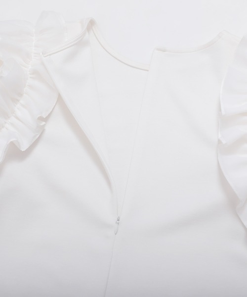 Fit more（フィットモア）の「ミルフィーユフリル袖カットソー（Tシャツ/カットソー・レディース・ブラック/ホワイト・FREE）」の14枚目の写真