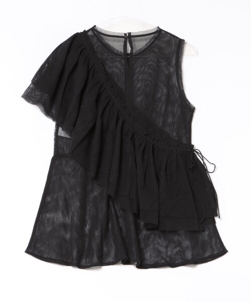 TITE IN THE STORE（ティテ　インザ　ストア）の「【セットアイテム】マルチウェイカラー×コットンネットトップス（ニット/セーター・レディース・ブラック/アイボリー・38）」の3枚目の写真
