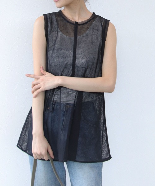 TITE IN THE STORE（ティテ　インザ　ストア）の「【セットアイテム】マルチウェイカラー×コットンネットトップス（ニット/セーター・レディース・ブラック/アイボリー・38）」の11枚目の写真