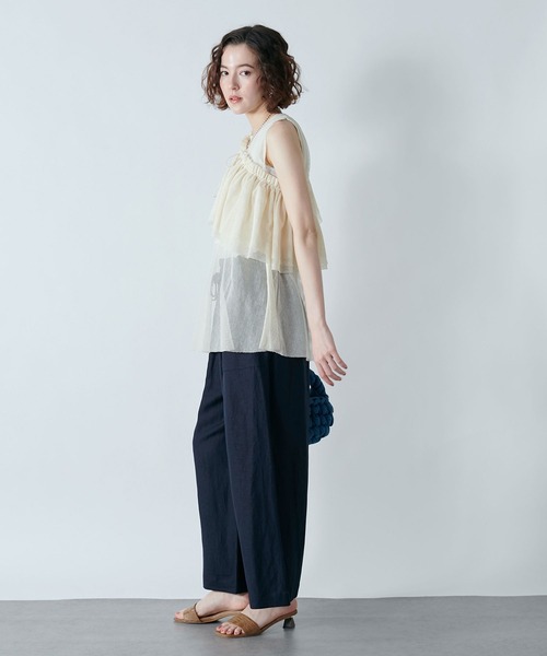 TITE IN THE STORE（ティテ　インザ　ストア）の「【セットアイテム】マルチウェイカラー×コットンネットトップス（ニット/セーター・レディース・ブラック/アイボリー・38）」の7枚目の写真