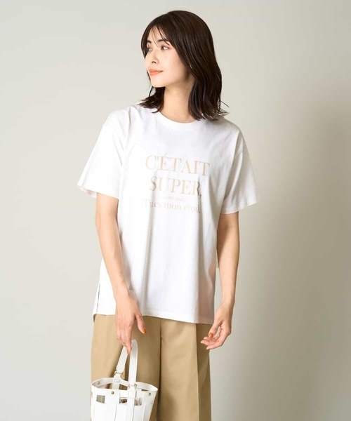 a.v.v(アーヴェヴェ)の「【接触冷感】大人のゆるロゴTシャツ(Tシャツ/カットソー・レディース・ホワイト/チャコールグレー/ネイビー/アイボリー・34/36/40/38/42)」の18枚目の写真