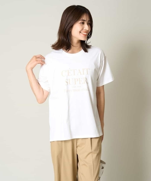 a.v.v(アーヴェヴェ)の「【接触冷感】大人のゆるロゴTシャツ(Tシャツ/カットソー・レディース・ホワイト/チャコールグレー/ネイビー/アイボリー・34/36/40/38/42)」の19枚目の写真