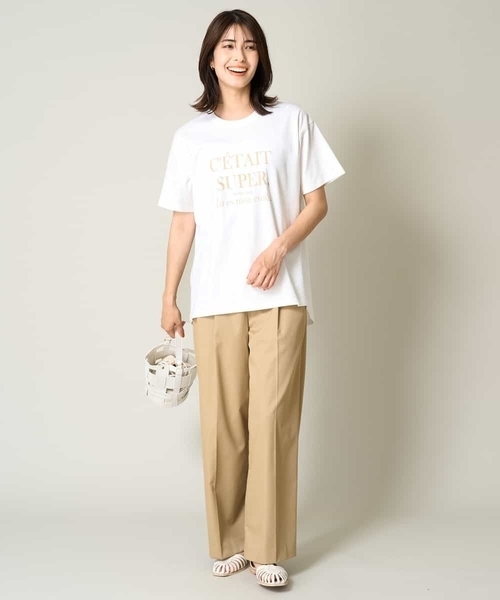 a.v.v(アーヴェヴェ)の「【接触冷感】大人のゆるロゴTシャツ(Tシャツ/カットソー・レディース・ホワイト/チャコールグレー/ネイビー/アイボリー・34/36/40/38/42)」の20枚目の写真