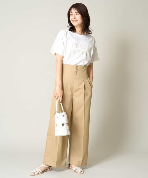 a.v.v(アーヴェヴェ)の「【接触冷感】大人のゆるロゴTシャツ(Tシャツ/カットソー・レディース・ホワイト/チャコールグレー/ネイビー/アイボリー・34/36/40/38/42)」の22枚目の写真