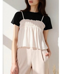 fifth | ギャザービスチェ付きTシャツ(Tシャツ/カットソー)