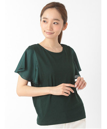Green　Parks | ・W異素材ﾌﾚｱｰｽﾘｰﾌﾞTｼｬﾂ(Tシャツ/カットソー)