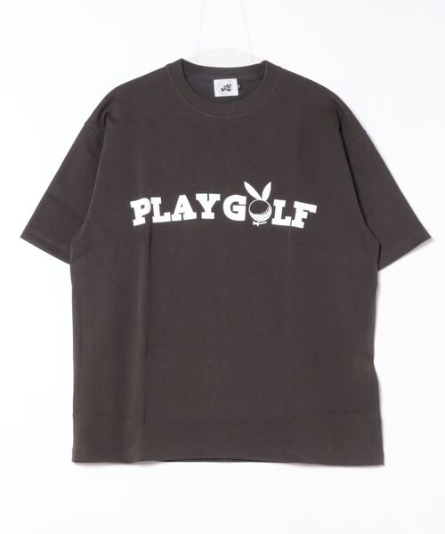 Fortune Island Golf(フォーチューンアイランドゴルフ)の「【Fortune Island Golf】PLAY GOLF BIG Tee/半袖ロゴTシャツ(Tシャツ/カットソー・メンズ・ブラック/カーキ/ホワイト・MEDIUM/LARGE/X-LARGE)」の2枚目の写真