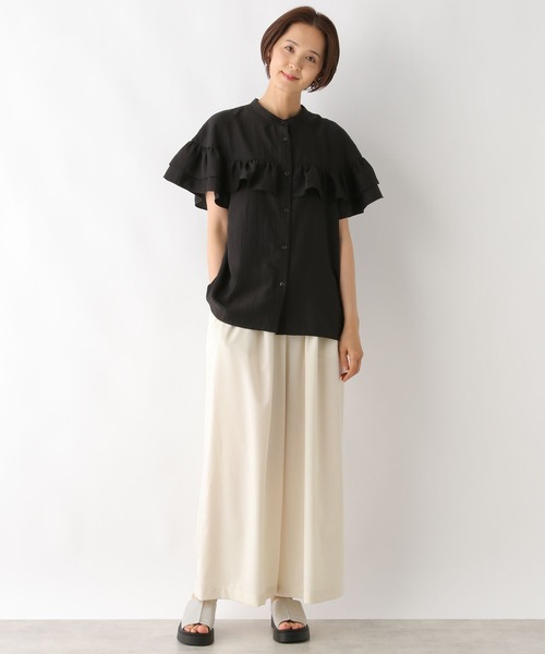 LEPSIM（レプシィム）の「フリルブラウスSS　130254（シャツ/ブラウス・レディース・ブラック/オフホワイト/ブルー・FREE）」の12枚目の写真