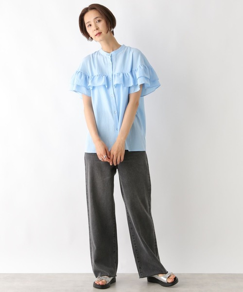 LEPSIM（レプシィム）の「フリルブラウスSS　130254（シャツ/ブラウス・レディース・ブラック/オフホワイト/ブルー・FREE）」の19枚目の写真