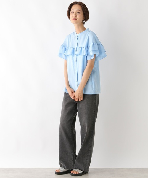 LEPSIM（レプシィム）の「フリルブラウスSS　130254（シャツ/ブラウス・レディース・ブラック/オフホワイト/ブルー・FREE）」の20枚目の写真