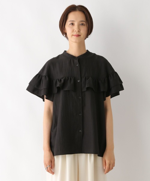 LEPSIM（レプシィム）の「フリルブラウスSS　130254（シャツ/ブラウス・レディース・ブラック/オフホワイト/ブルー・FREE）」の22枚目の写真