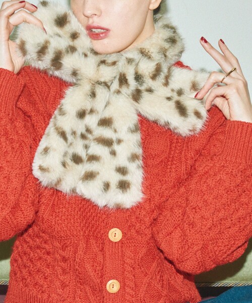 FREAK'S STORE(フリークスストア)の「Casselini/キャセリーニ リボンティペット(マフラー・レディース・ブラック/その他2/ベージュ・ONE SIZE)」の3枚目の写真