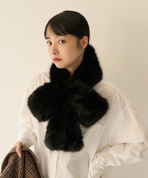 FREAK'S STORE(フリークスストア)の「Casselini/キャセリーニ リボンティペット(マフラー・レディース・ブラック/その他2/ベージュ・ONE SIZE)」の9枚目の写真