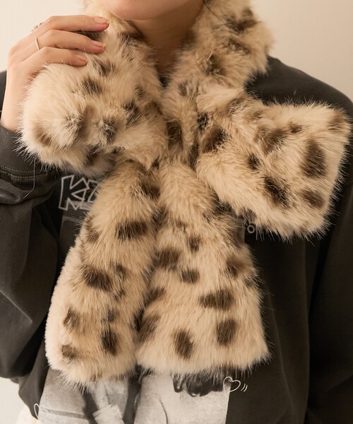 FREAK'S STORE(フリークスストア)の「Casselini/キャセリーニ リボンティペット(マフラー・レディース・ブラック/その他2/ベージュ・ONE SIZE)」の13枚目の写真